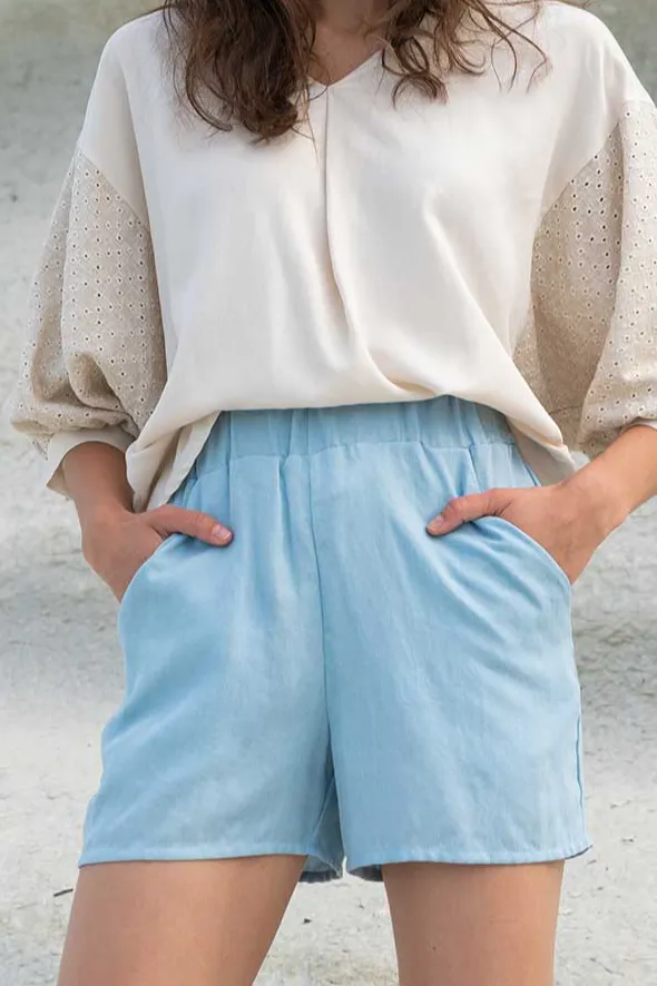 WiDDA WiDDA Damen vegan Shorts Shorti Jeans Light Blue, Hellblau, – Produktbild 2 von 2