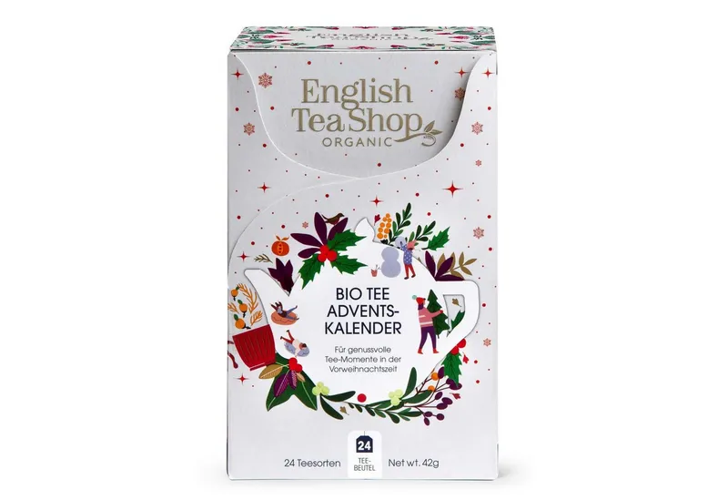 English Tea Shop English Tea Shop Tee Adventskalender "Weihnachtsmarkt" weiß, 24 verschiedene BIO Tees, Vielfältig, da Kräuter-, Früchte-, Schwarz-, Rooibos-, Gewürztees ... – Produktbild 3 von 5