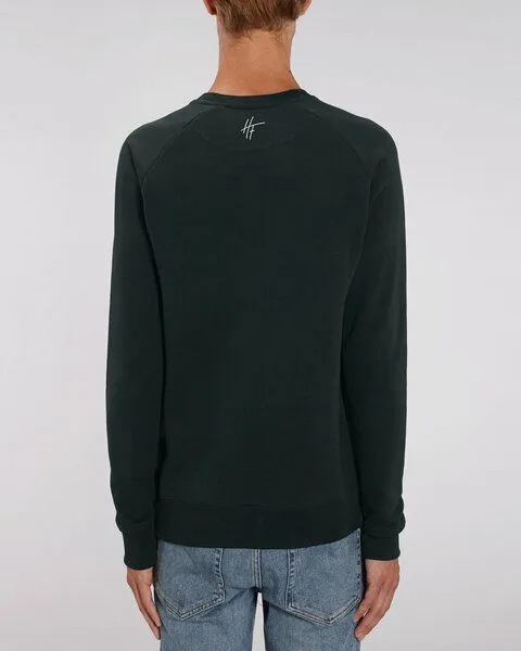 Human Family Human Family Bio Herren Rundhals-Sweatshirt "Practice - HF" in 3 Farben, Schwarz, – Produktbild 3 von 3