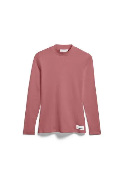 ARMEDANGELS ARMEDANGELS FATIMAARA Damen Ripp-Longsleeve Slim Fit aus Bio-Baumwoll Mix, Velvet ember, – Produktbild 1 von 1