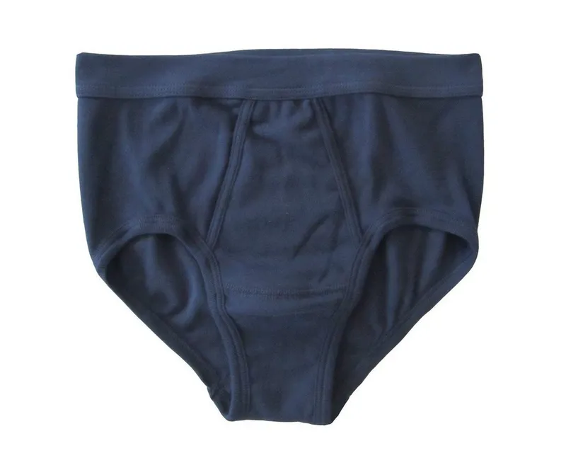 HERMKO Slip Briefs mit Eingriff,Bio-Baumwolle, breiter Weichbund, körpernah, große Größen, Blau, – Produktbild 3 von 5