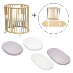 Stokke Stokke Sleepi Kinderbett- und Babybett-Komplettset - Natural - Lavender – Produktbild 1 von 1