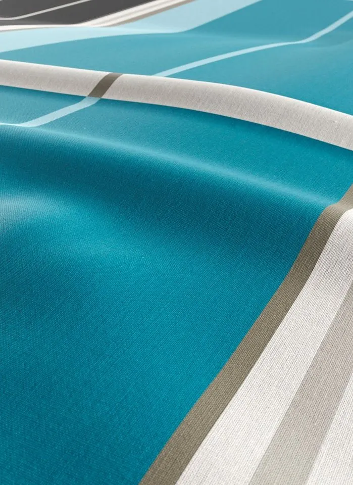 OTTO home Bettwäsche Golfi in Gr. 135x200 oder 155x220 cm, Linon, 2 teilig, sportliche Streifen Bettwäsche aus Baumwolle, Marke H.I.S by OTTO home, Blau, – Produktbild 4 von 5