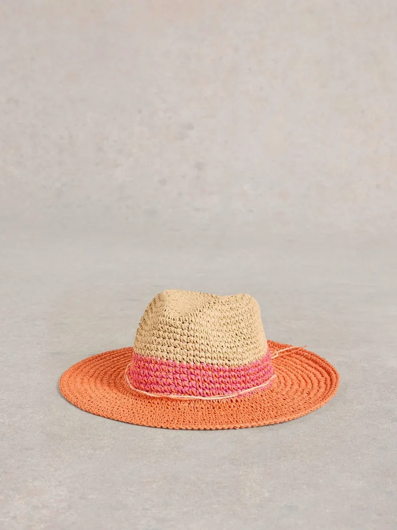White Stuff Sonnenhut Colour-Block - Einheitsgröße, Rosa multi, – Produktbild 1 von 2