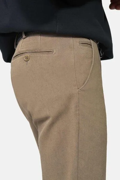 Meyer MEYER ACTIVE-Chino im Winter Twill, Beige (schlamm), – Produktbild 4 von 4