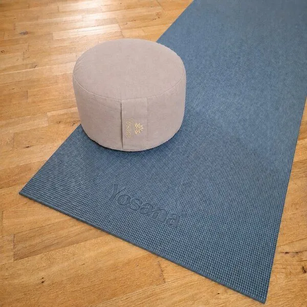 Yosana Yosana Yogakissen rund, Meditationskissen 30x15cm, Taupe light, – Produktbild 2 von 8