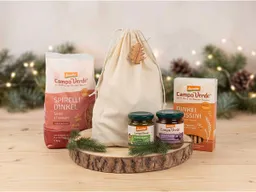 Bio-Geschenkset "Mediterraner Feinschmecker" 5-tlg., mit Pasta, Pesto und Oliven – Produktbild 1 von 1