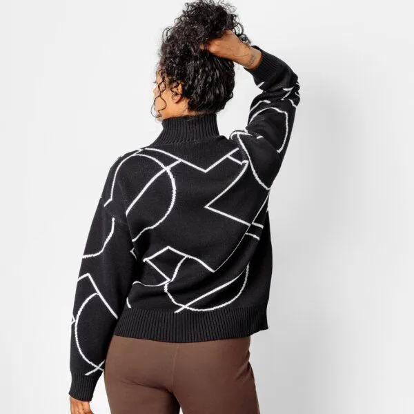 trueStory trueStory Oversized Pullover - GRESA, Black/white (mehrfarbig), – Produktbild 3 von 4