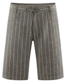 HempAge Hempage Herren vegan Gestreifte Shorts In Asphaltgrau – Produktbild 1 von 1