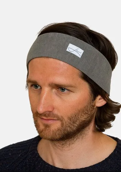 Lou-i Lou-i Stirnband aus Bio-Baumwolle, Grau, – Produktbild 3 von 3