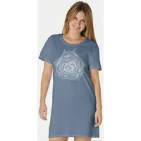 Peaces.bio - handbedruckte Biomode Peaces.bio - handbedruckte Biomode Longshirt Rose Damen – Produktbild 1 von 1