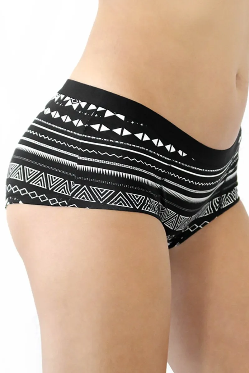 Albero Natur Albero Natur Damen vegan Boyshorts Slips Multipack 4er Schwarz Weiß, Schwarz, – Produktbild 2 von 2