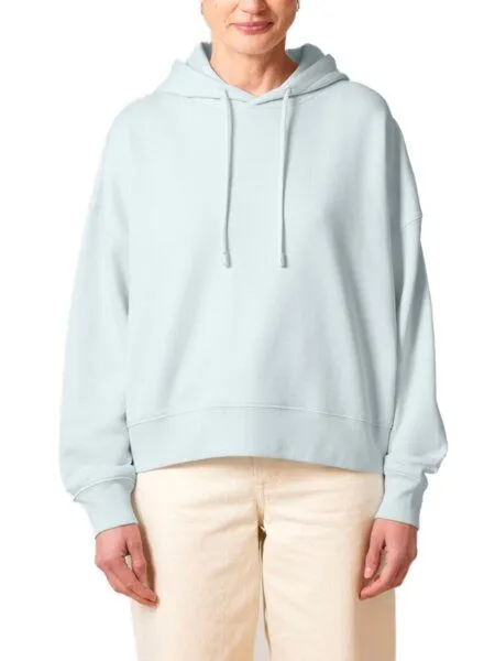 YTWOO YTWOO Moderner Damen Oversized Drop-Shoulder Hoodie Nachhaltig aus 100% Biobaumwolle, Hellblau, – Produktbild 1 von 3