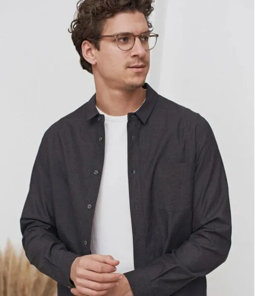 About Companions About Companions Klassisches Hemd SIMON aus Eco Silk, Schwarz (eco silk black), – Produktbild 3 von 4