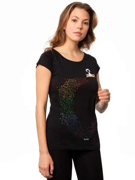 FellHerz FellHerz Damen T-Shirt Ommm Bio Fair, Schwarz, – Produktbild 3 von 4
