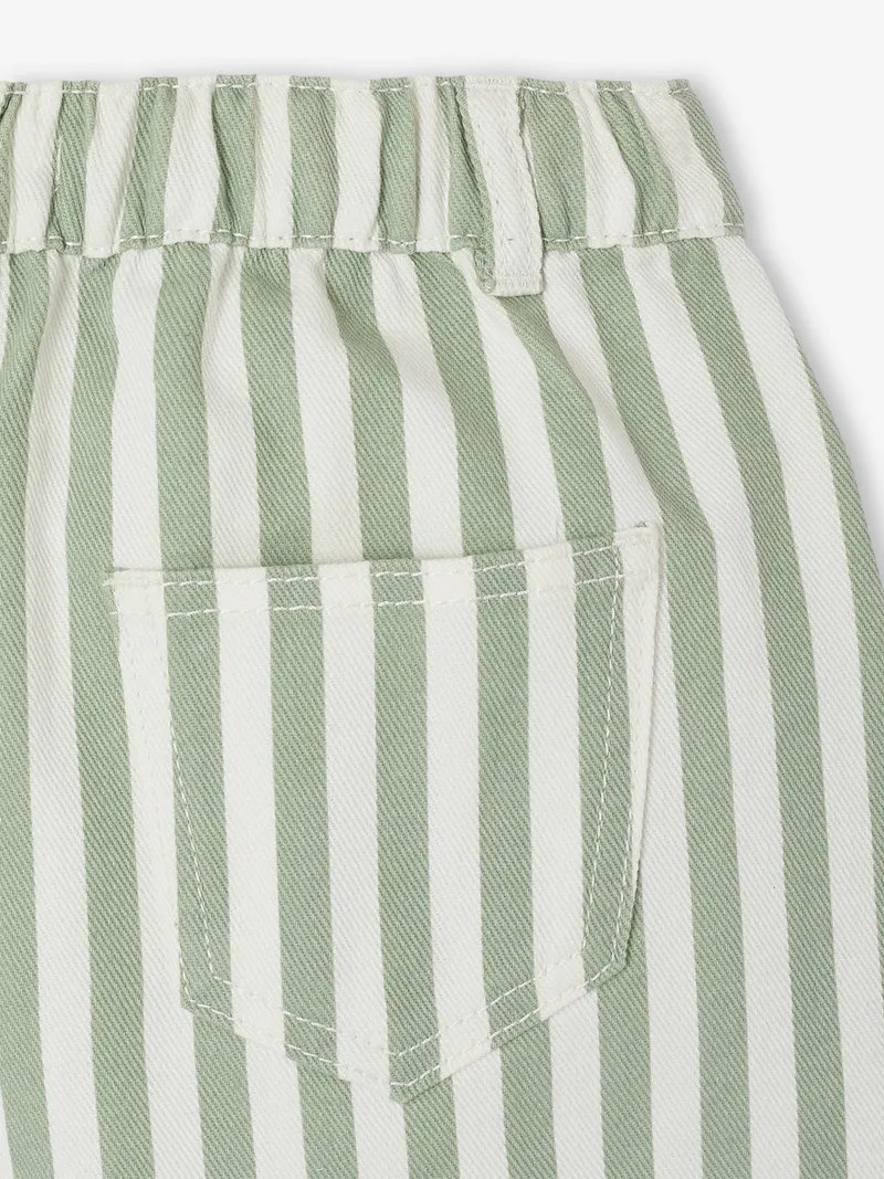 Vertbaudet Mädchen Shorts aus Twill, Salbeigrün, – Produktbild 4 von 4
