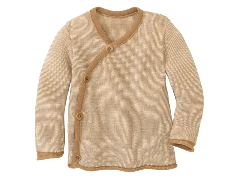 Disana Disana Baby Jacke Bio-Merinowolle melange-karamell-natur Gr.74/80, Natur, braun, – Produktbild 1 von 2