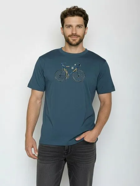 GreenBomb GREENBOMB Knut 2 Fusion - Lässiges Oversize-T-Shirt aus Bio-Baumwolle / hochwertiger Print / GOTS / Fair & Vegan, Blau (blue pine), – Produktbild 1 von 4