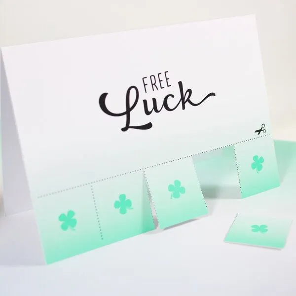 Bow & Hummingbird Bow & Hummingbird Mini-Grußkarte Free Luck – Produktbild 2 von 2