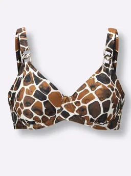 feel good Bikini-Oberteil champagner-schoko-bedruckt – Produktbild 1 von 1