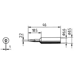 Sonstige Sonstige ERSA Ersatz-Lötspitze Meißel 2,2 mm SB ERSA – Produktbild 1 von 1