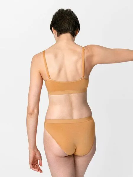 erlich textil erlich textil Edith bügelloses Bustier aus weichem Modal, Terra, – Produktbild 4 von 6