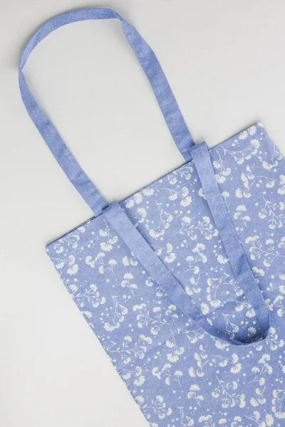 Tranquillo Tranquillo Stoffbeutel BLOSSOM CHARM, Blau, – Produktbild 4 von 5