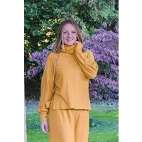 Vivien Joy Vivien Joy Schlichter Rollkragenpullover - Aila Basic Pulli, Amber (gelb), – Produktbild 1 von 1