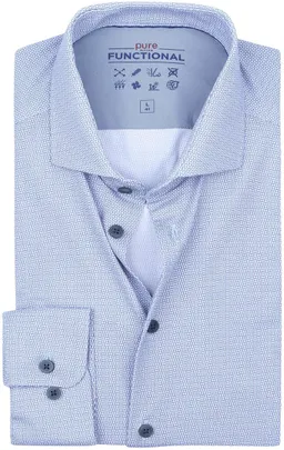 Pure Pure The Functional Shirt Druck Blau - Größe 36 – Produktbild 1 von 1