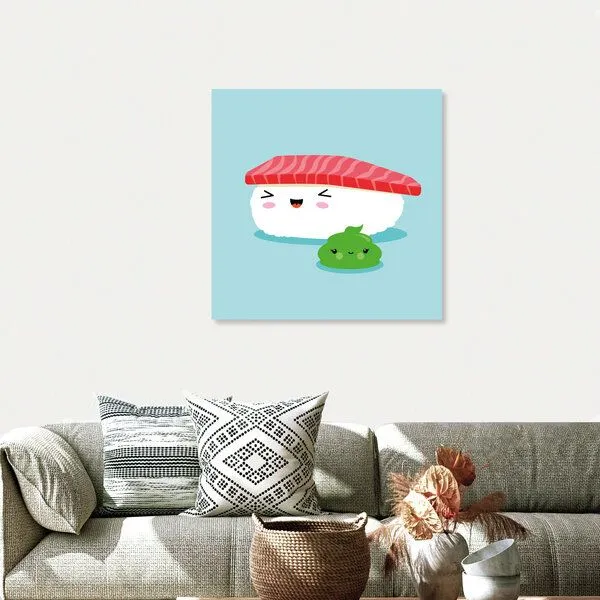 Photocircle Photocircle Poster / Leinwandbild - Beste Freunde Kawaii Sushi Nigiri – Produktbild 4 von 4