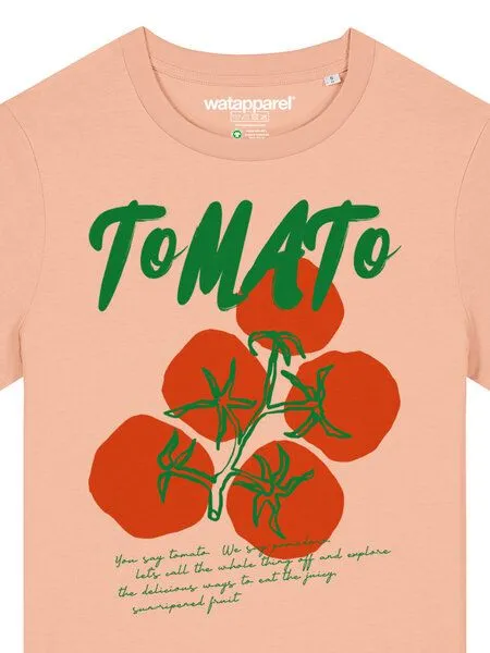 watapparel watapparel T-Shirt Frauen Tomato, Fraiche peche, – Produktbild 3 von 4
