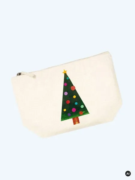 MelaDi MelaDi Accessoire-Tasche aus Biobaumwolle - Größe L Weihnachtsbaum – Produktbild 2 von 3
