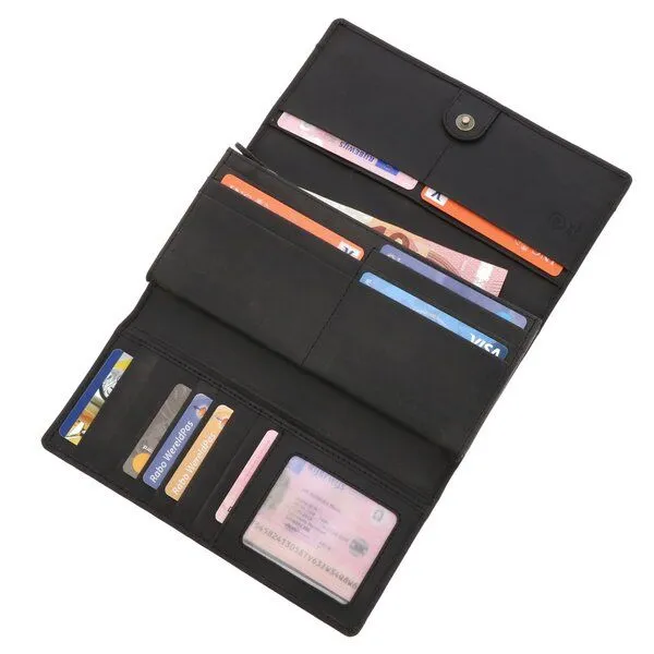 MoreThanHip MoreThanHip Damen RFID Portemonnaie Ökoleder - Derby, Schwarz, – Produktbild 2 von 4