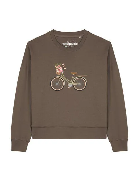 watapparel watapparel Sweatshirt Frauen Damenfahrrad, Mocha, – Produktbild 1 von 2