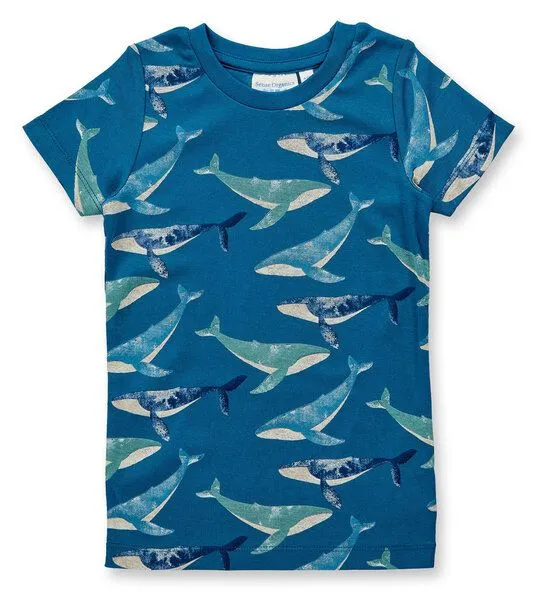 Sense Organics & friends in cooperation with GARY MASH Sense Organics & friends in cooperation with GARY MASH Kurzer Kinder Pyjama aus Biobaumwolle, Wale (blau), – Produktbild 2 von 3