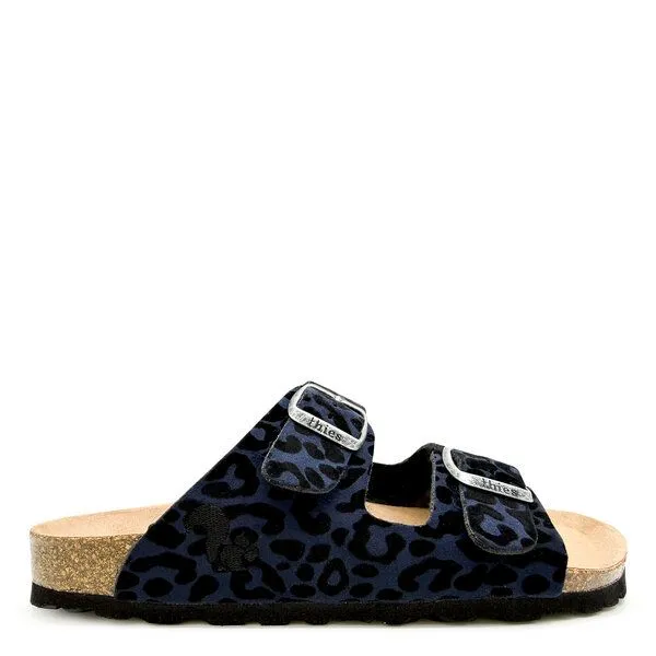 thies Vegane "thies ® Rec Leo Sandale" aus rec. PES, Blue leo, – Produktbild 1 von 4