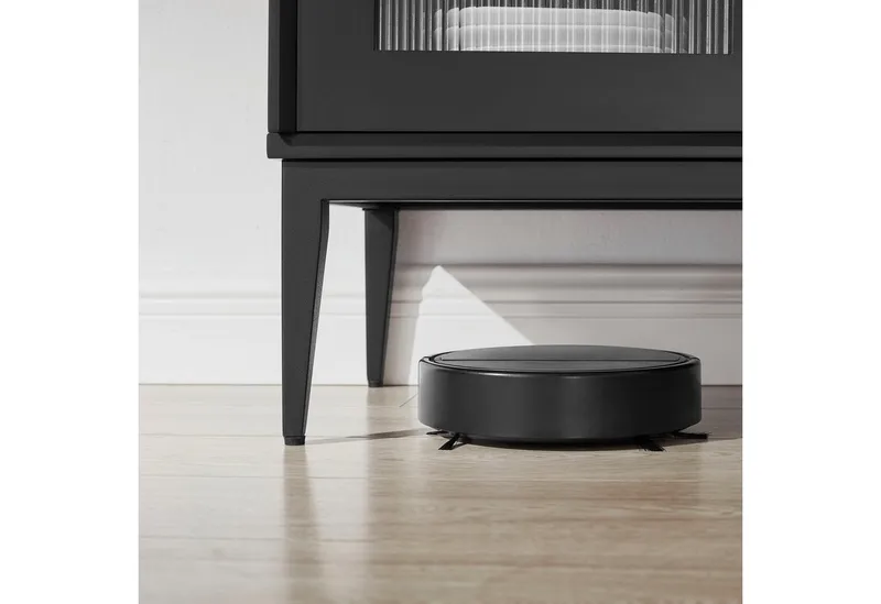 OTTO home Sideboard Lavisha, FSC-zertifiziertes Holz kombiniert Melamin, verchromten Metallgriffen, Schwarz, – Produktbild 8 von 8