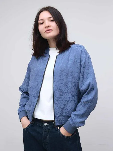 Yahmo Yahmo Cupro/Tencel Lene Wendejacke, Zen indigo/blue (blau), – Produktbild 1 von 4