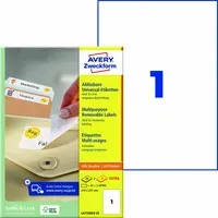 Avery Zweckform 25 Stick+Lift Etiketten 210 x 297 mm, A4 – Produktbild 4 von 4