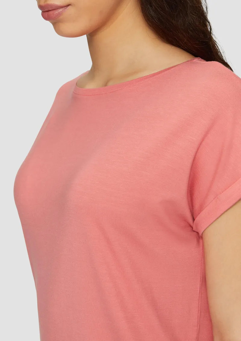 QS QS T-Shirt aus Lyocellmix, Rot, – Produktbild 4 von 7