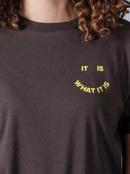 FANTASTIC REALITY STUDIOS Fantastic Reality Studios It Is What It Is T-Shirt – Bio-Baumwolle, Unisex, Braun, – Produktbild 3 von 4
