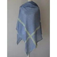 Susan's Fashion Susan's Fashion großes Mohairplaid Sue mit Karostreifen, Himmelblau mit hellgrün (blau), – Produktbild 1 von 1