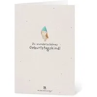 Die Stadtgärtner Die Stadtgärtner Grußkarte mit Saatpapier und Umschlag I Süße Karte für Geburtstage & Glückwünsche I Saatpapier enthält hochwertige Wildblumen-Samen – Produktbild 1 von 1