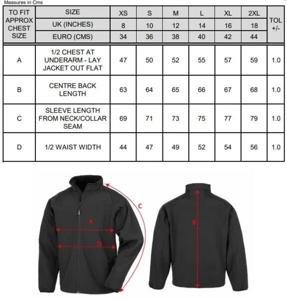 Result Genuine Recycled Result Genuine Recycled Damen Atmungsaktive Softshell-Jacke mit Stehkragen, Schwarz, – Produktbild 1 von 3