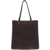 MoreThanHip MoreThanHip Shopper Tasche aus mattem Öko-Leder - Livia, Dunkel graubraun, – Produktbild 1 von 1