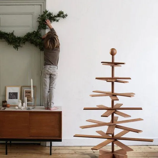 Habitree Habitree - nachhaltiger Weihnachtsbaum aus Holz - S - 95cm, Kebony character wood (hell), – Produktbild 1 von 3