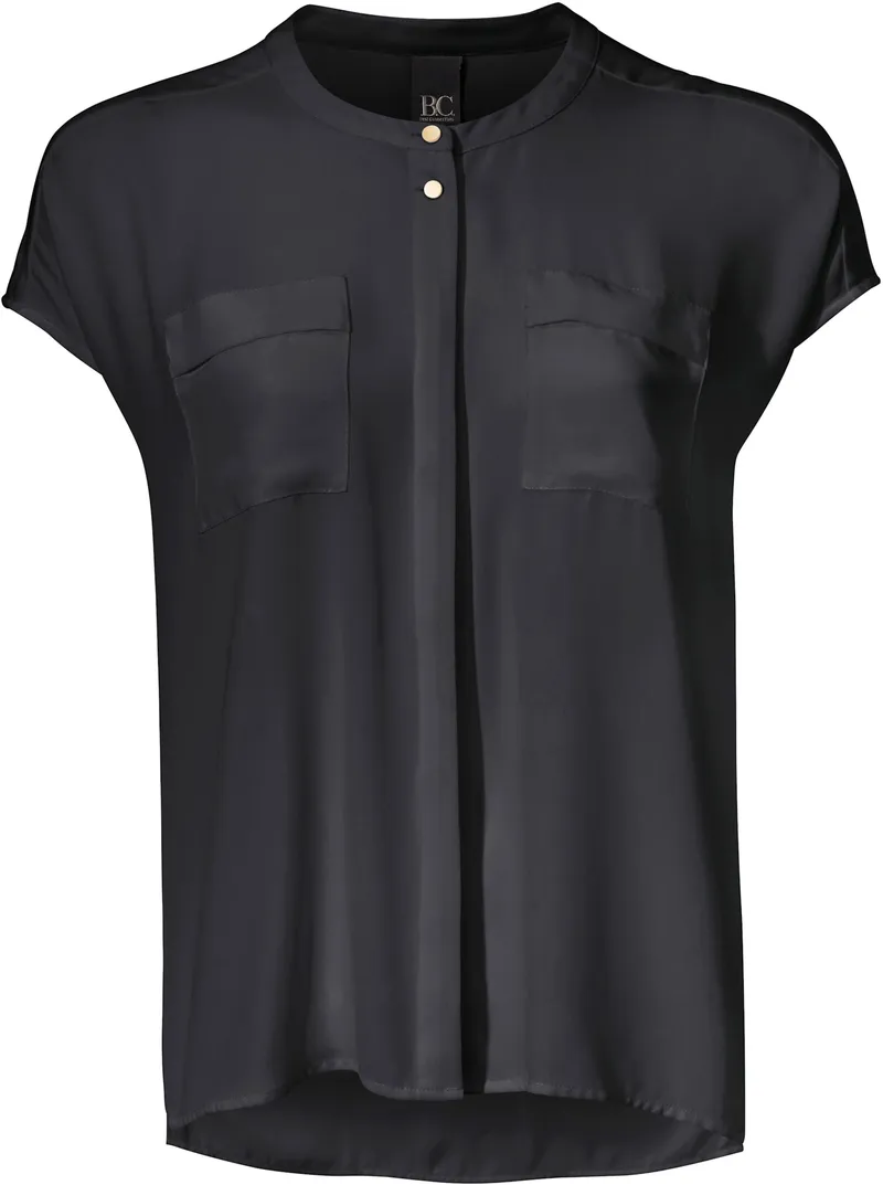 heine Kurzarm-Bluse schwarz, Schwarz, – Produktbild 2 von 2