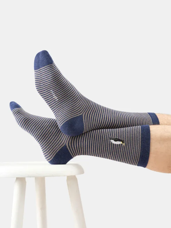 Thought Socken Modell: Emroidered Penguin, Indigo blue, – Produktbild 1 von 1
