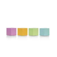 magnetoplan magnetoplan Design-Magnete "Wood Series Cube" 20 x 20 x 20 mm, 4 Stk. farbig sortiert – Produktbild 4 von 4