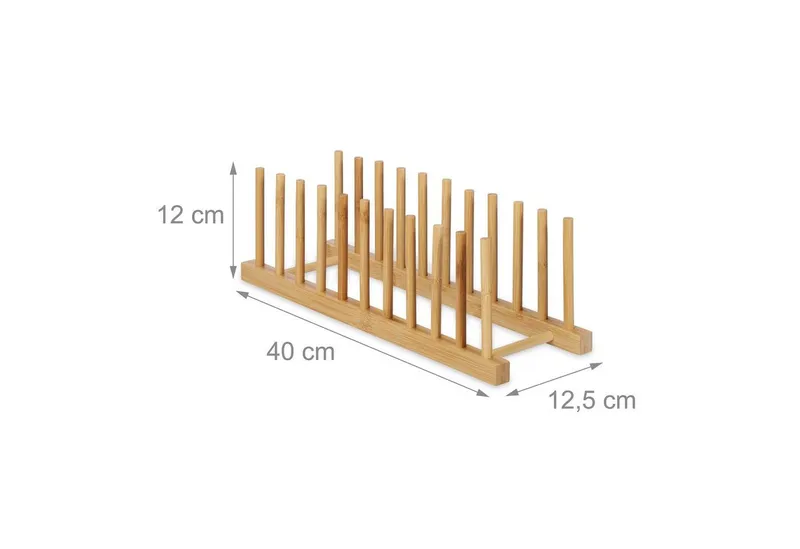 RELAXDAYS RELAXDAYS Geschirrständer 2er Set Tellerständer Bambus, Zubehör für Küchenspüle, Braun, – Produktbild 4 von 5